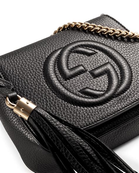 gucci leather cross body|Gucci black leather crossbody handbags.